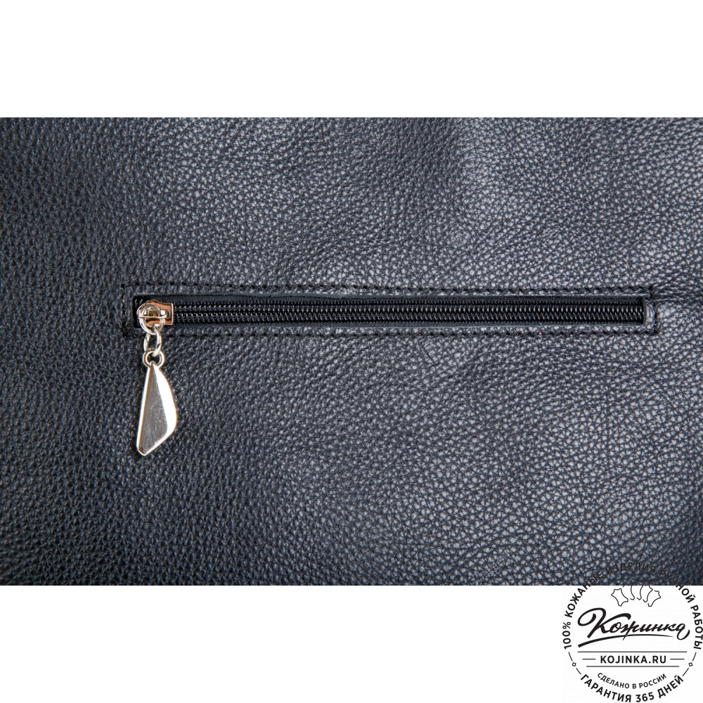 Женская кожаная сумка-трансформер "Валентино" (черная)